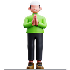 Muslim Greeting Pose
