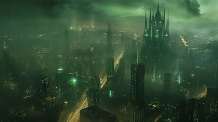 the city, generative ai, landscape, architecture, chasny house, background, modern, art nouveau, city, skyline, skyscraper, building, new york, cityscape, manhattan, sky, buildings, view, downtown, ur