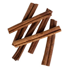 cinnamon sticks isolated on white background