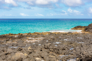 Fernando de Noronha, Brasil. Turquoise water around the Two Brothers rocks, UNESCO World Heritage Site, Brazil.
