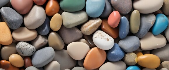 4K ,colorful stones background, colored beach stones background, small stones wallpaper, colorful pebble background with high quality photo - obrazy, fototapety, plakaty