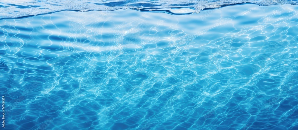 Poster a detailed view of water creating gentle ripples in a pool