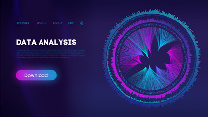 Colorful Data Analysis Visualization Interface - 767424427