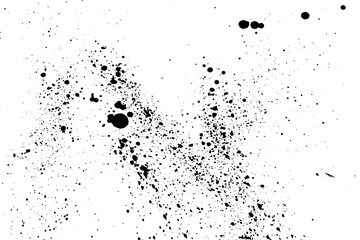 Overlay, ink paint brush drops, background. Vector illustration