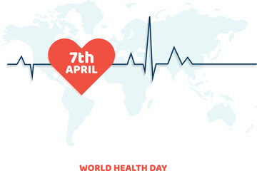 world health day illustration - obrazy, fototapety, plakaty
