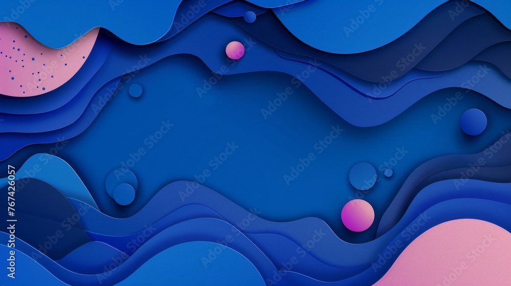 Poster blue geometric gradient shapes banner with concrete stone pattern for website and print design
