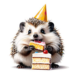 Hedgehog and cake