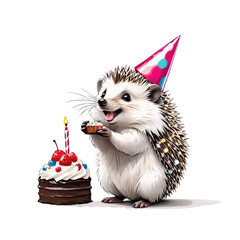 Hedgehog and cake