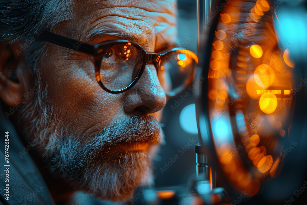 Aufkleber a quantum physicist experimenting with entangled particles, delving into the mysterious realm of qua