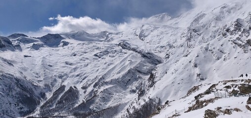 snow covered mountains in zermatt