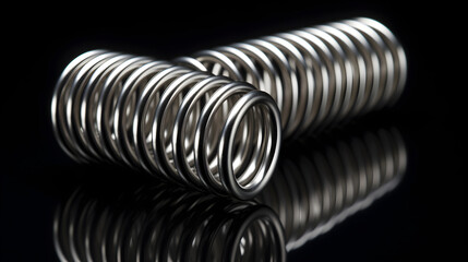 Close-Up Detail of a BB Spring: A Vital Component in BB and Airsoft Guns - obrazy, fototapety, plakaty