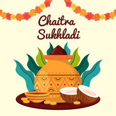 Illustration vector Caitra Sukhladi. Vector eps 10