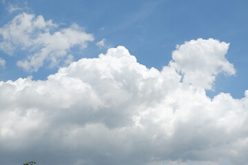 blue sky with cloud. natural background with copy space.