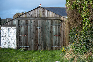 old wooden shed