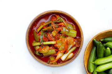 Kimchi korea food, cucumber kimchi
