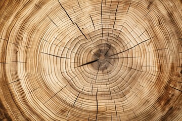 Cut wood texture, Cut wood background, tree trunk background, wooden cut texture, Wood background, Circular wood slice texture, AI Generative - obrazy, fototapety, plakaty