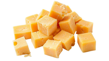 Cubes of Yellow Cheese - Isolated.png