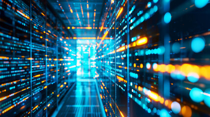 Blue Flowing Data Digital Technology Background