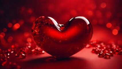 Romantic Heart theme, red color and love
