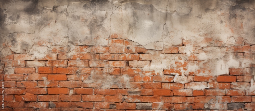 Poster an up-close view showing a single red brick within a larger brick wall