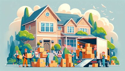 New Beginnings: Family Moving Day - Generative AI