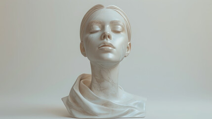 stone sculpture of a woman, art, face, bust, background, beauty, harmony, antique, ancient, white, sculpting, model, statue, monument, greek, marble
