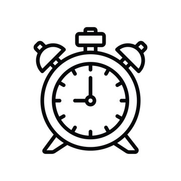 alarm clock icon vector design template simple and clean