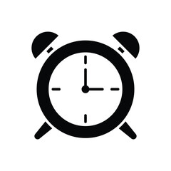 alarm clock icon vector design template simple and clean