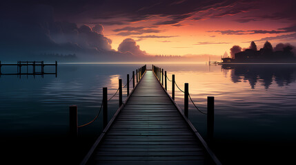 Obraz premium Tranquil Marina on Tranquil Waters