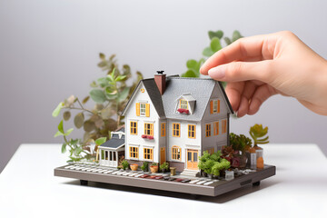 development of a plan for the design and construction of a model of a private residential building on the table. construction and architecture