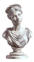 Obraz premium stone sculpture of a woman, art, face, bust, background, beauty, harmony, antique, ancient, white, sculpting, model, statue, monument, greek, marble