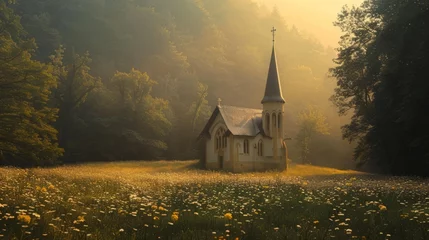 Foto op Canvas church in the mountains © SHI