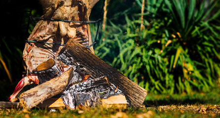 roasted and grilled lamb