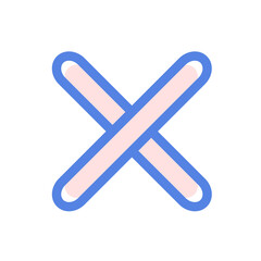 Fototapeta premium Daily basic blue line icon pack