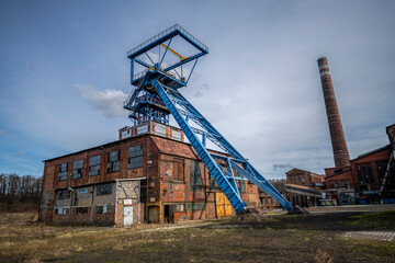 Old, Historic, Abandoned Coal Mines of Silesia, Poland; Europe's Industrial Heritage and Cultural Landmarks