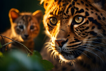 Obraz premium leopard. predatory big cat. zoology and fauna. mammal