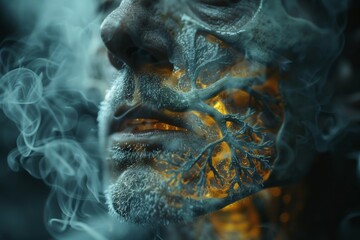 Artistic interpretation: smoking and its bodily damage