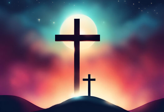 A powerful image of Jesus on the cross, ideal for Good Friday wishes, posters, banners, and social media with copy space.