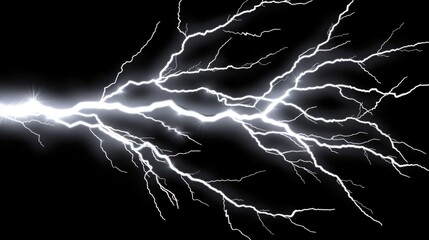  a black and white photo of a lightning bolt on a black background with a black background and a white lightning bolt in the middle of the image. - obrazy, fototapety, plakaty