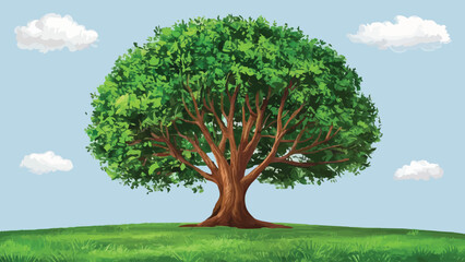 Big tree vector on a white background 
