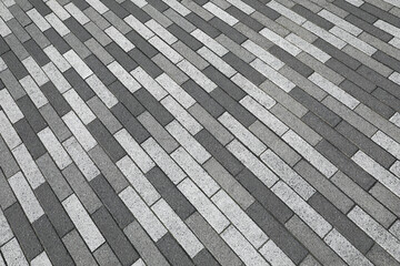 area of ceramic bricks herringbone pattern