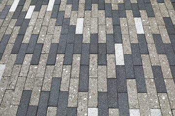 area of ceramic bricks herringbone pattern - 767454456