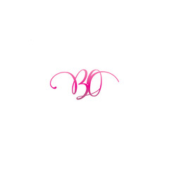 bo letter logo beauty salon spa logo design