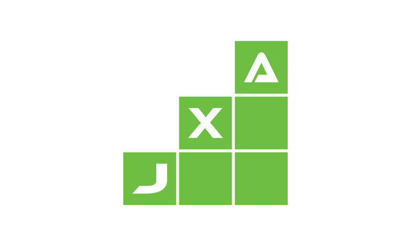 JXA initial letter financial logo design vector template. economics, growth, meter, range, profit, loan, graph, finance, benefits, economic, increase, arrow up, grade, grew up, topper, company, scale