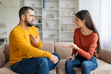 Couple having a serious conversation