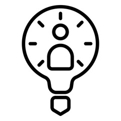 talent icon, line icon style