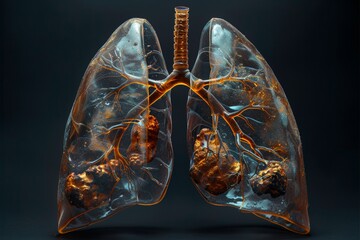 Effects of smoking on health depicted visually