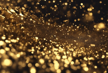 Naklejka premium Abstract gold background Luxurious golden background glowing particles