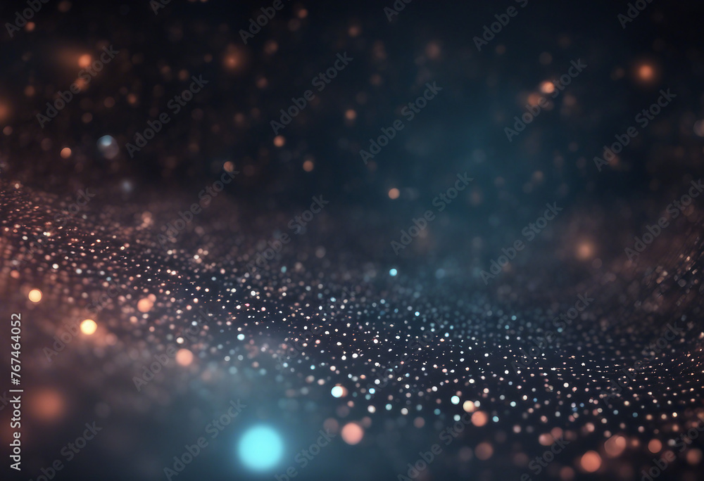 Poster delve into data technology: abstract background featuring connected dots on a dark canvas, symbolizi