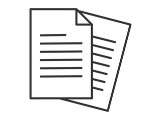 Illustration a vector icon depicting documents, suitable for web and mobile applications, isolated for use in graphic and design.